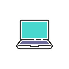 Laptop computer line icon