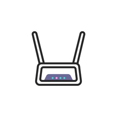 Wifi router line icon