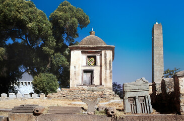 The obelisk in Axum, Ethiopia.