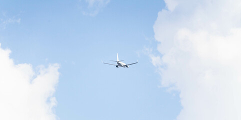 commercial plane taking off from the airport
