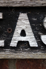 Written Wording in Distressed Typography Found Letter A