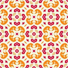 Three colors pattern ornament background. Ethnic seamless ready for print