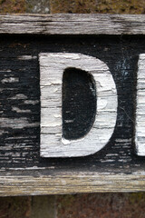 Written Wording in Distressed Typography Found Letter D