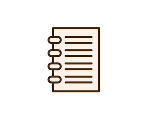 Notebook line icon. Vector symbol in trendy flat style on white background. Office sing for design.