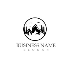 Mountain icon Logo template vector