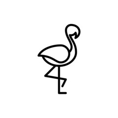 Obraz premium Flamingo thin line icon. Modern vector illustration for logo.