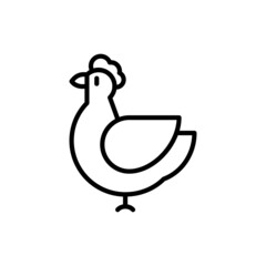 Chicken thin line icon. Modern vector illustration.