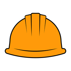 Orange construction helmet casque, hat for head protection