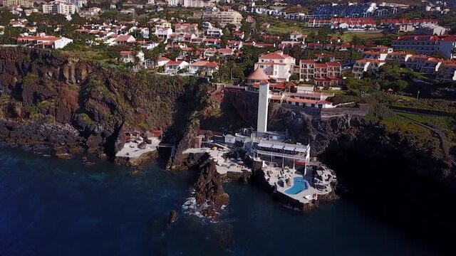 Sentido Galomar 4-star Hotel At Garajau Partial Nature Reserve In Canico, Portugal. - aerial approach

