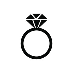 Ring icon vector. jewel illustration sign. bijouterie symbol or logo.