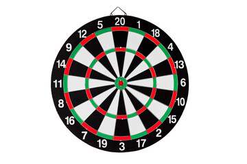 Isolated Dart Board with White Background.