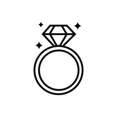 Ring icon vector. jewel illustration sign. bijouterie symbol or logo.