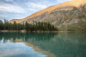 Alpine lake of mountain Altai