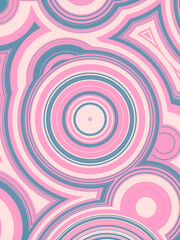 Waved pattern of multi colored circles wave background. Abstract 3d rendering digital illustration