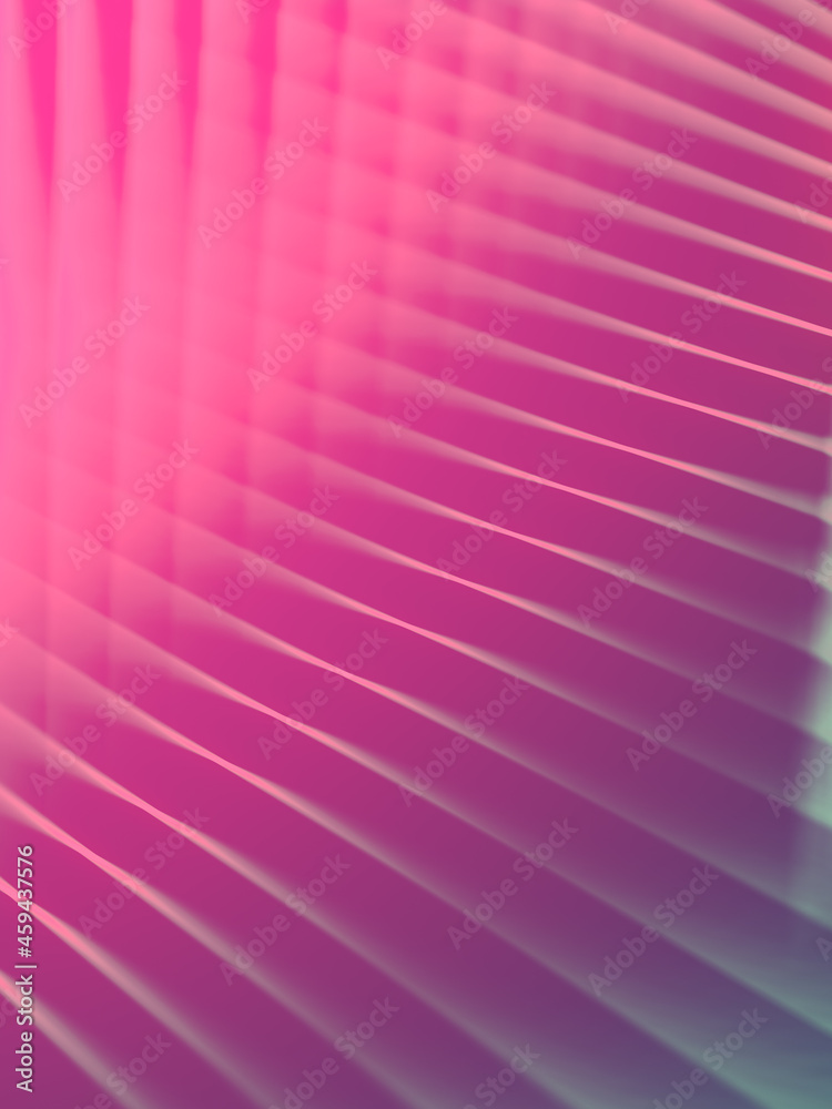 Poster Abstract colorful background with curved lines. Striped contemporary art pattern. 3d rendering digital illustration