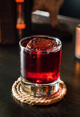 Christmas cranberry mocktail with fresh berries