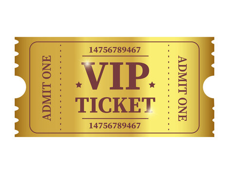 Golden VIP ticket. Admit one ticket