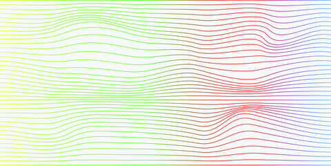Fototapeta premium Abstract background of waves of colored lines