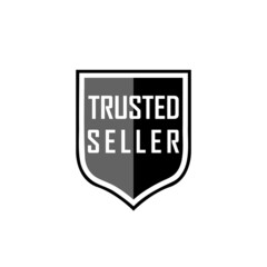 Trusted Seller Stamp Logo Design isolated on white background