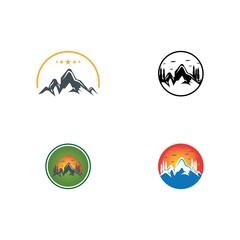 Mountain icon Logo template vector
