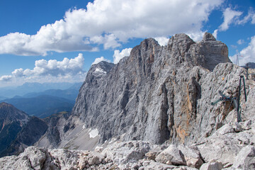 View of the Dachstein massif in Styria, Austria