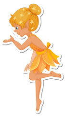 Cute fairy cartoon character sticker