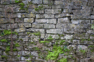 Closeup of a stone wall