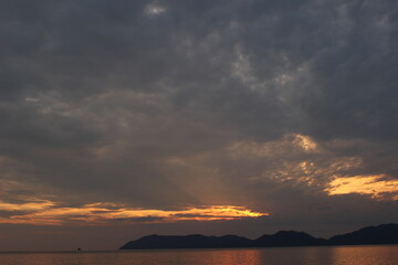 山口県　瀬戸内海の夕陽
