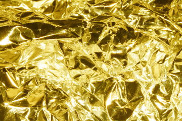 Festive Shiny Background Crumpled Glowing Colour Gold