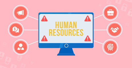 Internet, business, Technology and network concept.Human Resources HR management concept