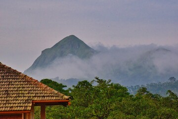 clouds over the mountains
