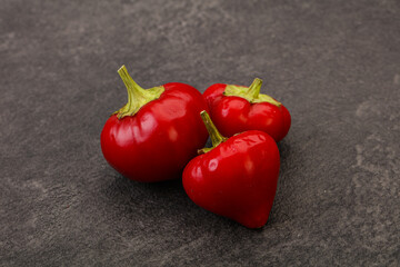 Red hot spicy cherry pepper