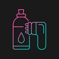 Anticellulite massager gradient vector icon for dark theme. Massaging legs, buttocks. Beauty treatment. Portable tool. Thin line color symbol. Modern style pictogram. Vector isolated outline drawing