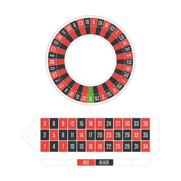 European roulette wheel and classic betting grid. Roulette table in  realistic style. Gamble game or online casino concept. Vector illustration  EPS 10. Stock Vector | Adobe Stock