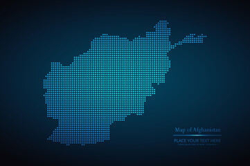 Dotted map of Afghanistan. Vector EPS10