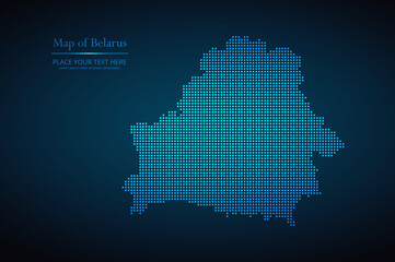 Dotted map of Belarus. Vector EPS10