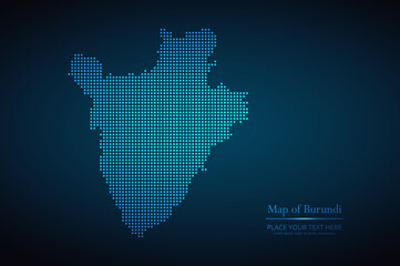 Obraz premium Dotted map of Burundi. Vector EPS10