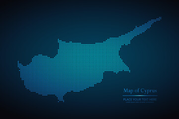 Obraz premium Dotted map of Cyprus. Vector EPS10