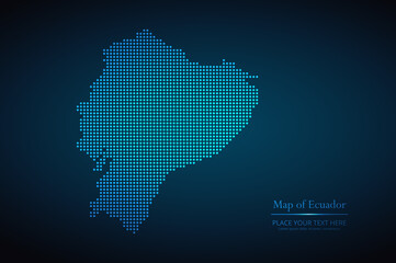 Dotted map of Ecuador. Vector EPS10