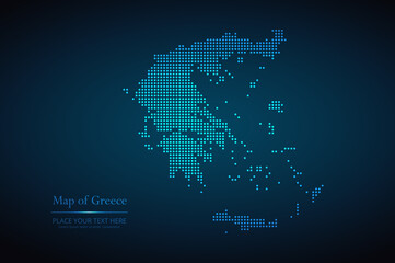 Dotted map of Greece. Vector EPS10