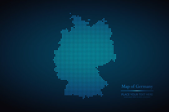 Dotted map of Germany. Vector EPS10