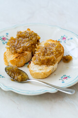 Artichoke Jam, Marmalade with Fried Bread and Jerusalem.