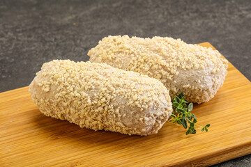 Raw chicken cutlet for roast