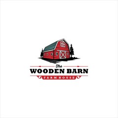 Red Barn Logo Design Vector Image