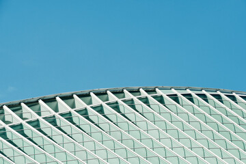 Particolare di strutture architettoniche di copertura di edifici
