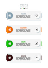 Business concept infographic template with workflow.