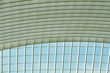 Particolare di strutture architettoniche di copertura di edifici