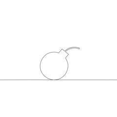 Continuous line drawing of boom, object one line, single line art, vector illustration