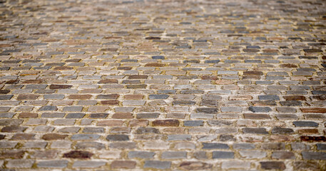 texture of old pavement stones street	
