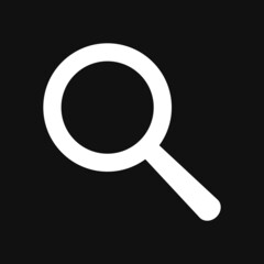 Magnifying glass icon on grey background